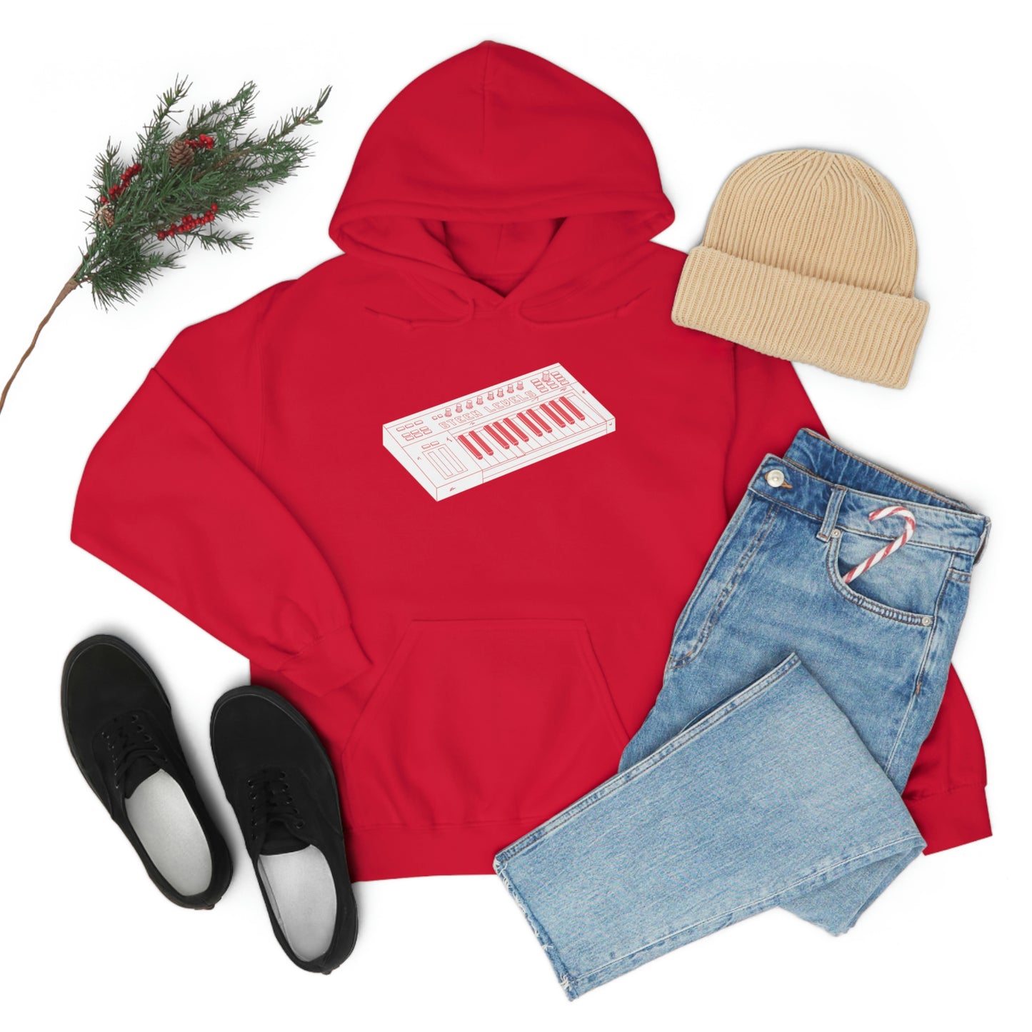 MidiCrew Red Hooded Sweatshirt
