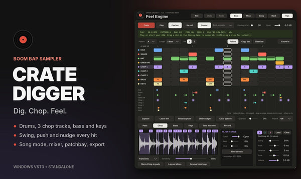 CRATE DIGGER - Boom Bap Sampler Plugin