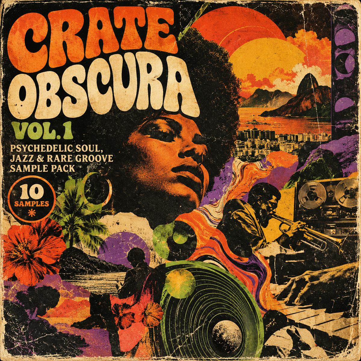 Crate Obscura Vol. 1 — Psychedelic Soul, Jazz & Rare Groove Sample Pack cover