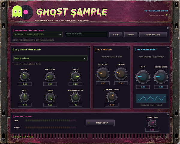 GHOST SAMPLE — Generator & Resonator