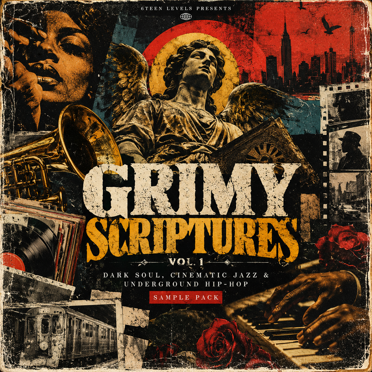 Grimy Scriptures Vol. 1 vintage soul collage cover