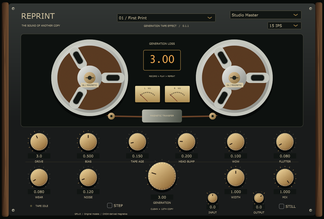 REPRINT tape generation loss effect interface